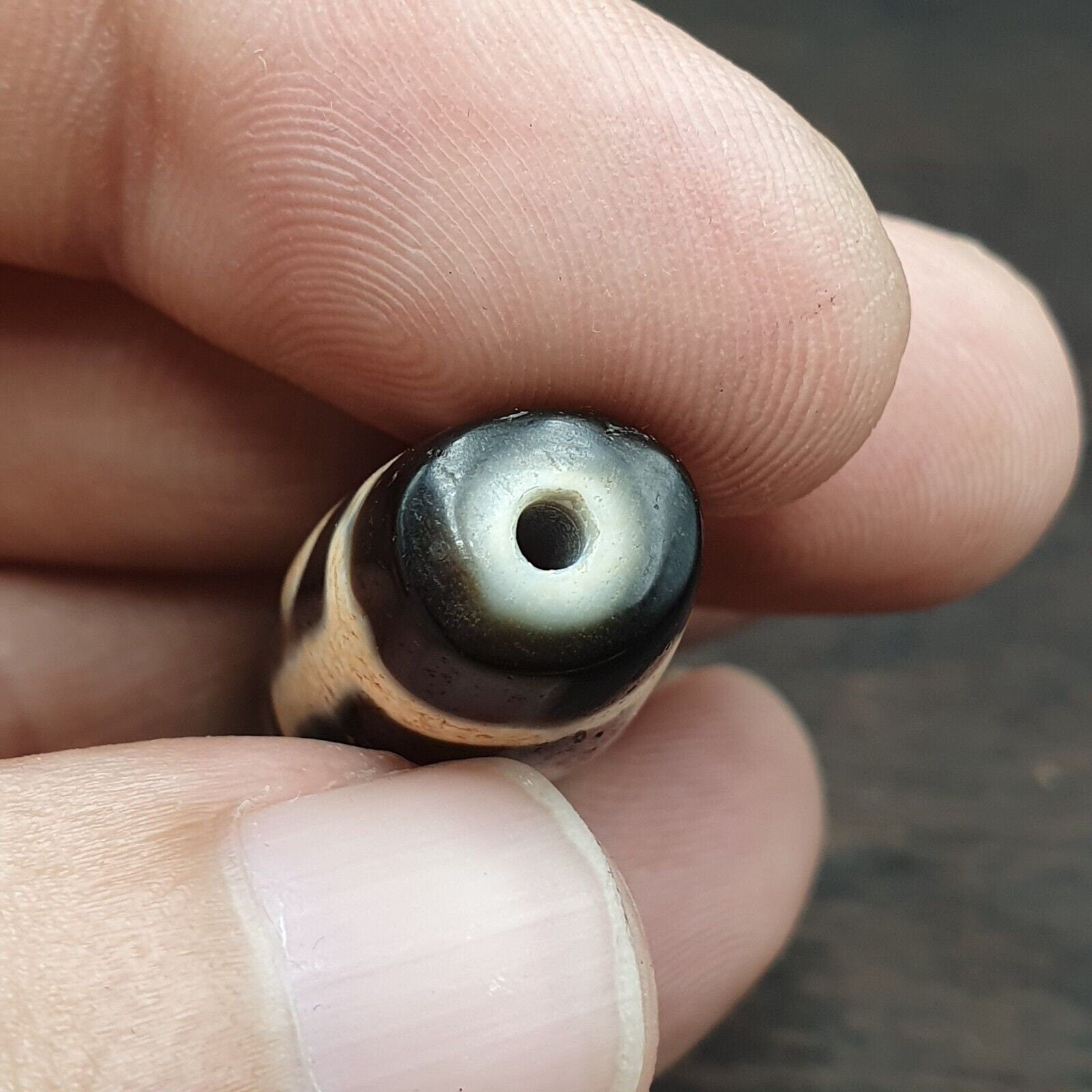 6 eyes tibetan dzi bead old amulet antique agate tibet gzi pendant #tb41