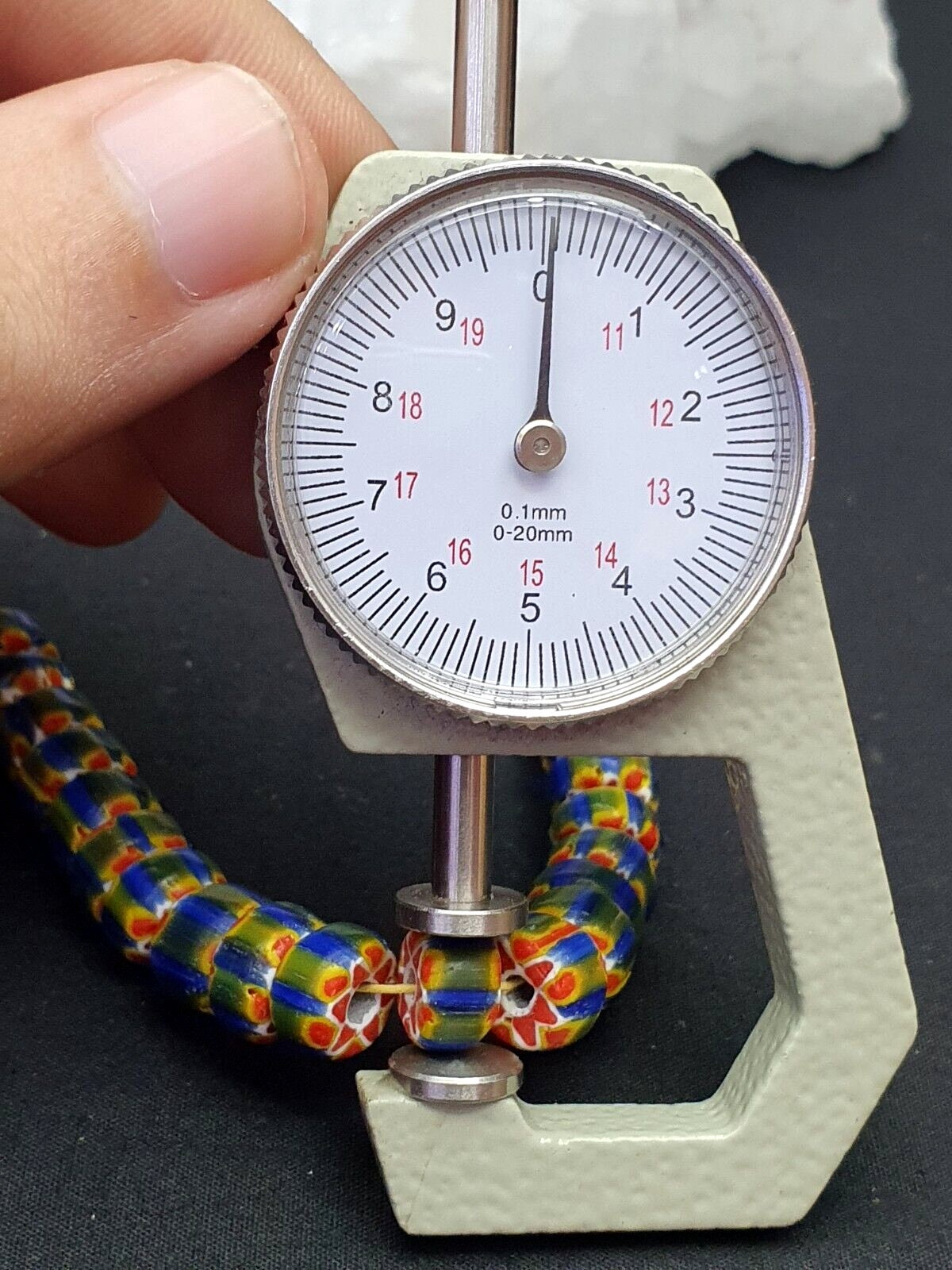 Multi color beads chevrons venetian glass beads african collection necklace 10mmGift