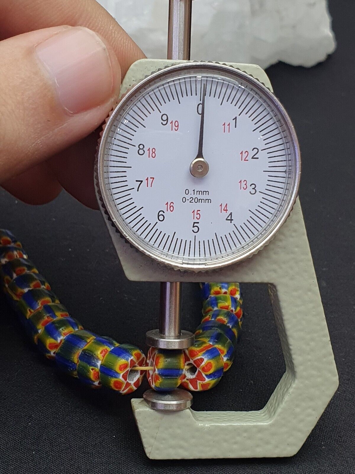 Multi color beads chevrons venetian glass beads african collection necklace 10mmGift