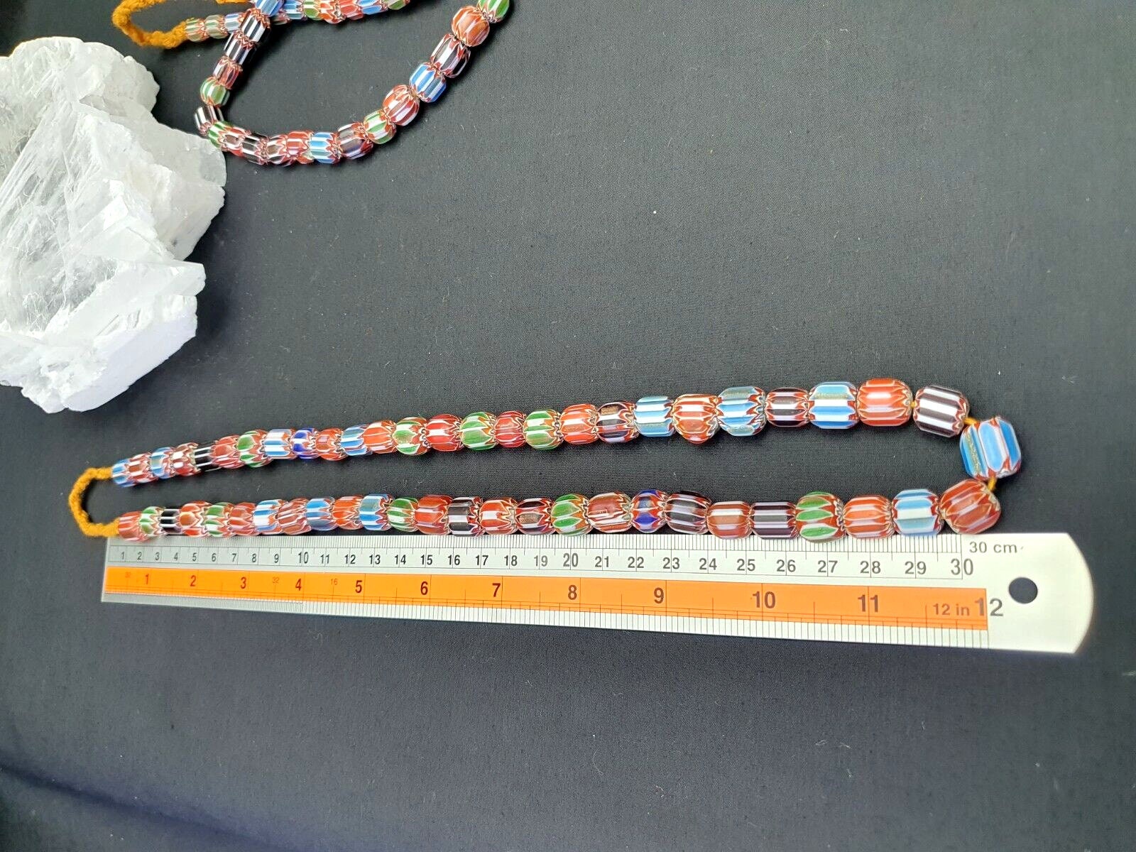 Multi color beads chevrons venetian glass beads african necklace 11-12mmGift