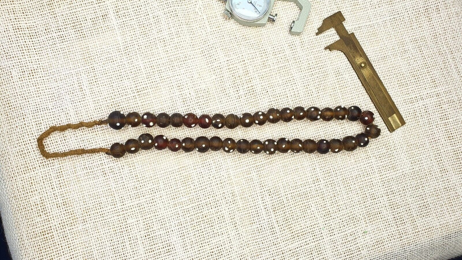 Vintage african trade beads skunk, venetian glass  beads necklace strandGift