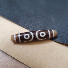 3 eyes bead tibetan dzi bead old amulet agate stone  apr-10