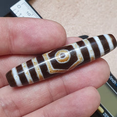 3 eyes bead tibetan dzi bead old amulet agate stone