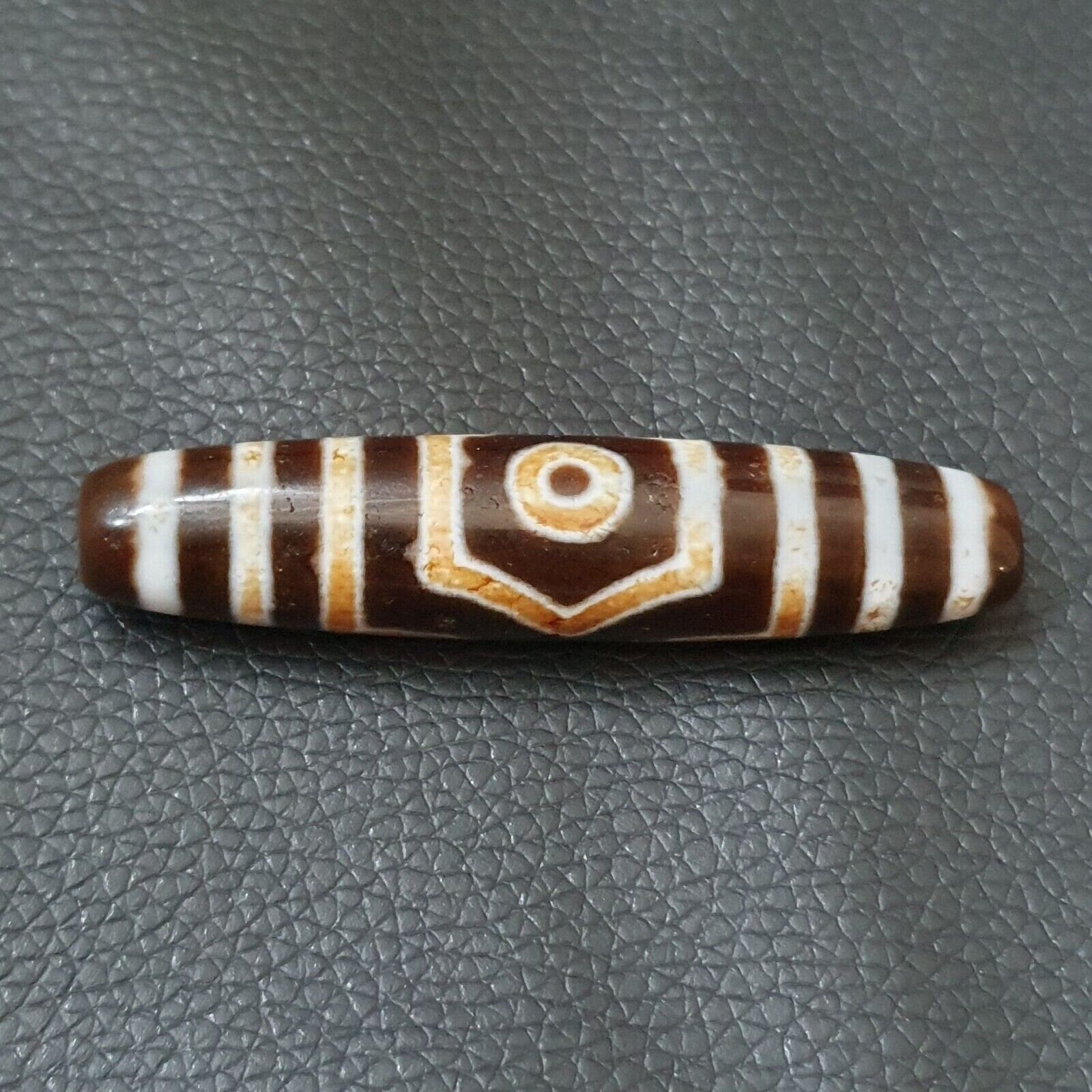 3 eyes bead tibetan dzi bead old amulet agate stone
