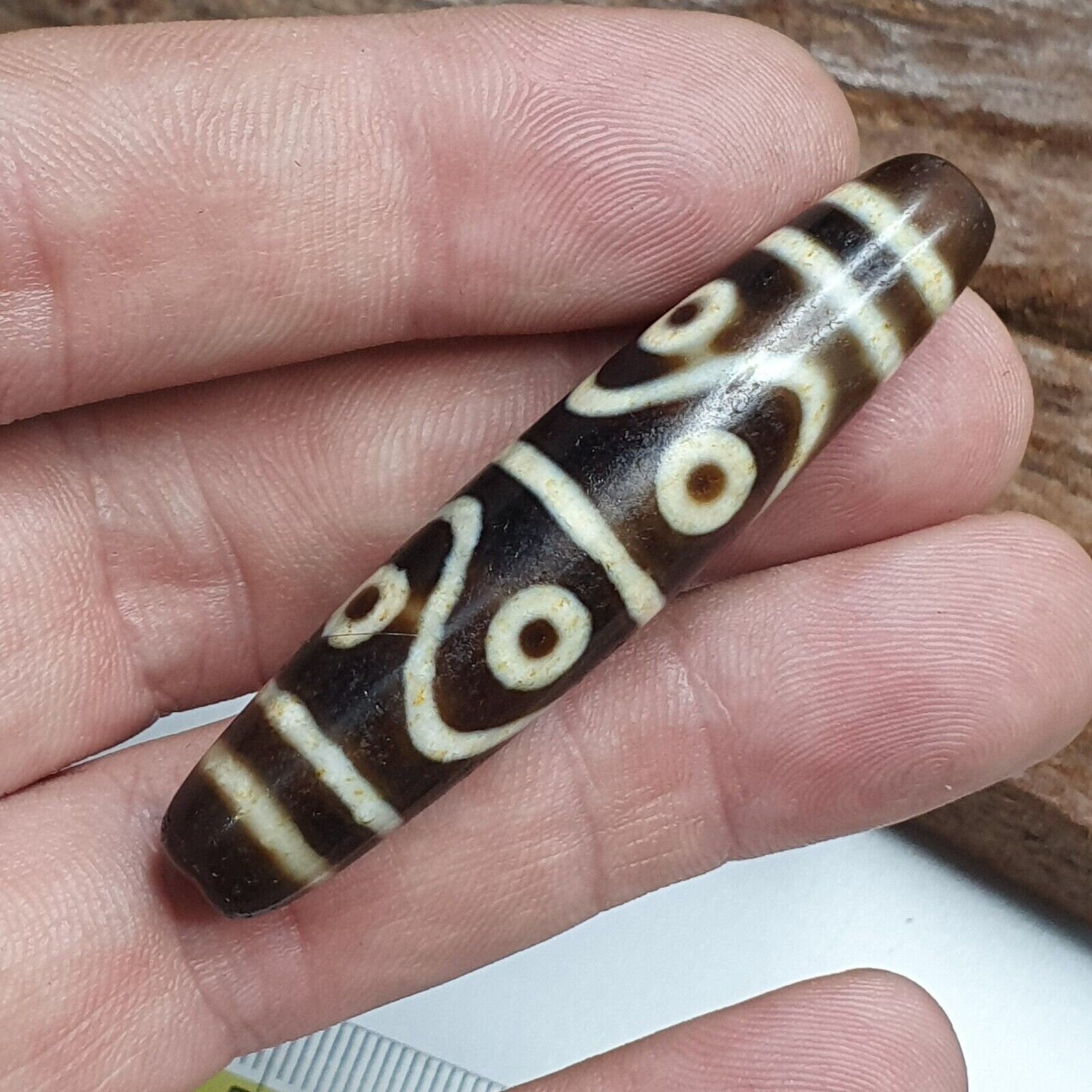 Powerful 8 eyes unique patterns tibetan agate dzi bead amulet ctc-8y