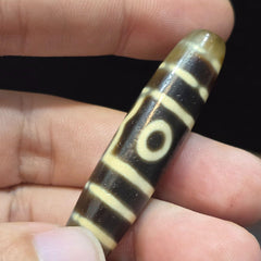 3 eyes vintage old himalayan indo tibetan rare patterns eye dzi amulet beads