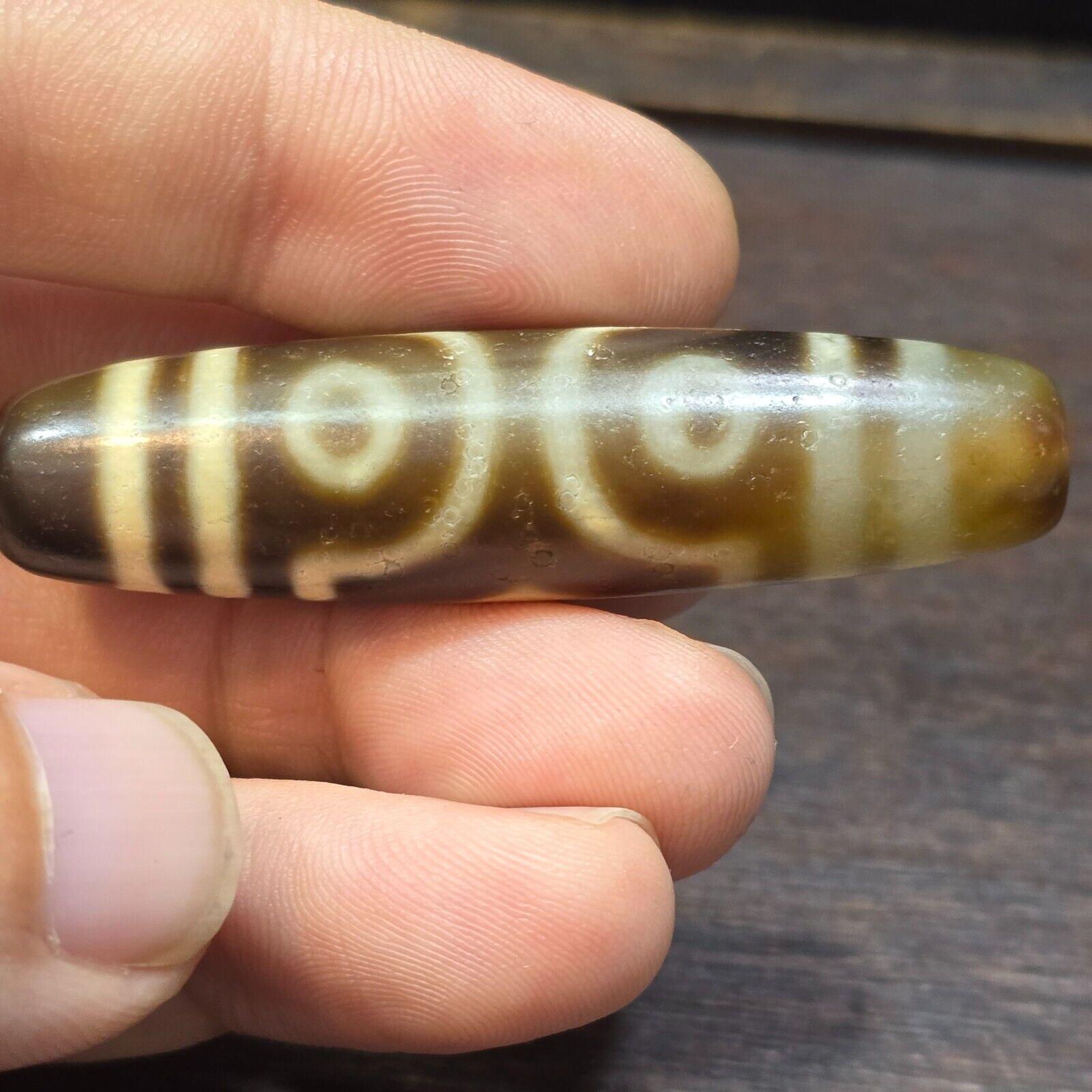 3 eyes vintage old himalayan indo tibetan rare patterns eye dzi amulet beads