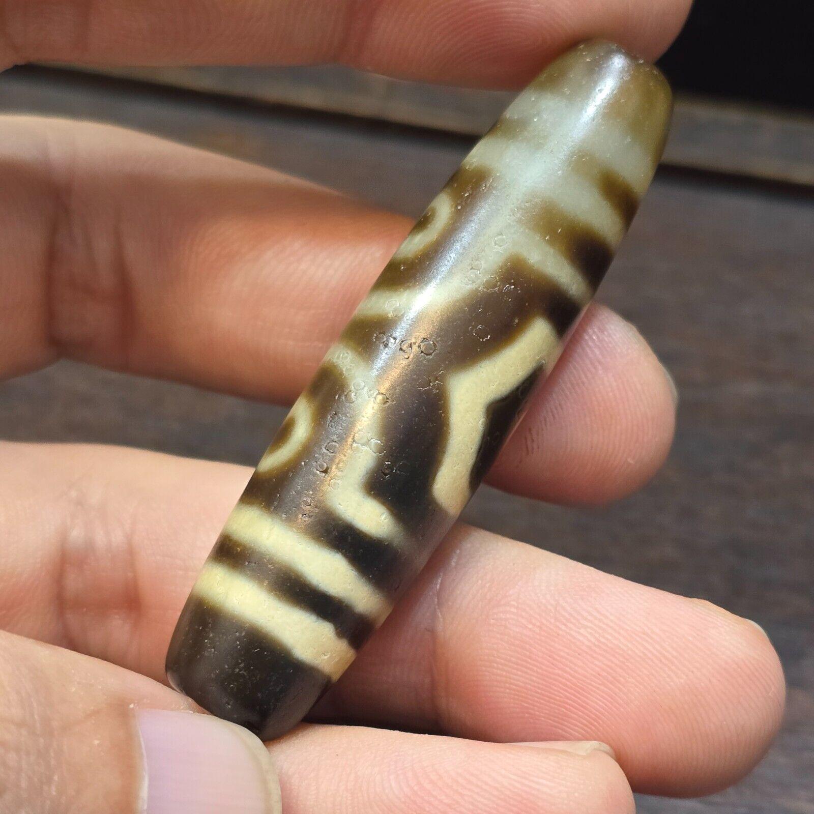 3 eyes vintage old himalayan indo tibetan rare patterns eye dzi amulet beads