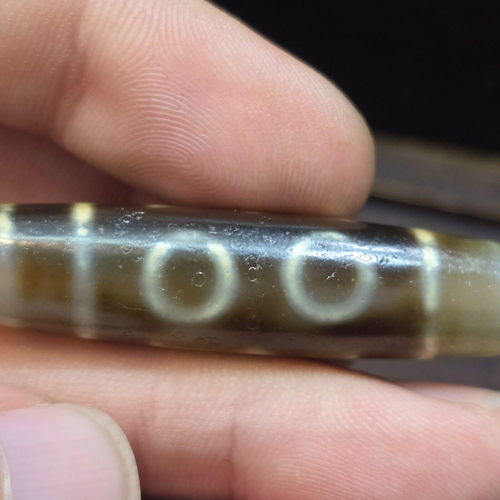 3 eyes vintage old himalayan indo tibetan rare patterns eye dzi amulet beads