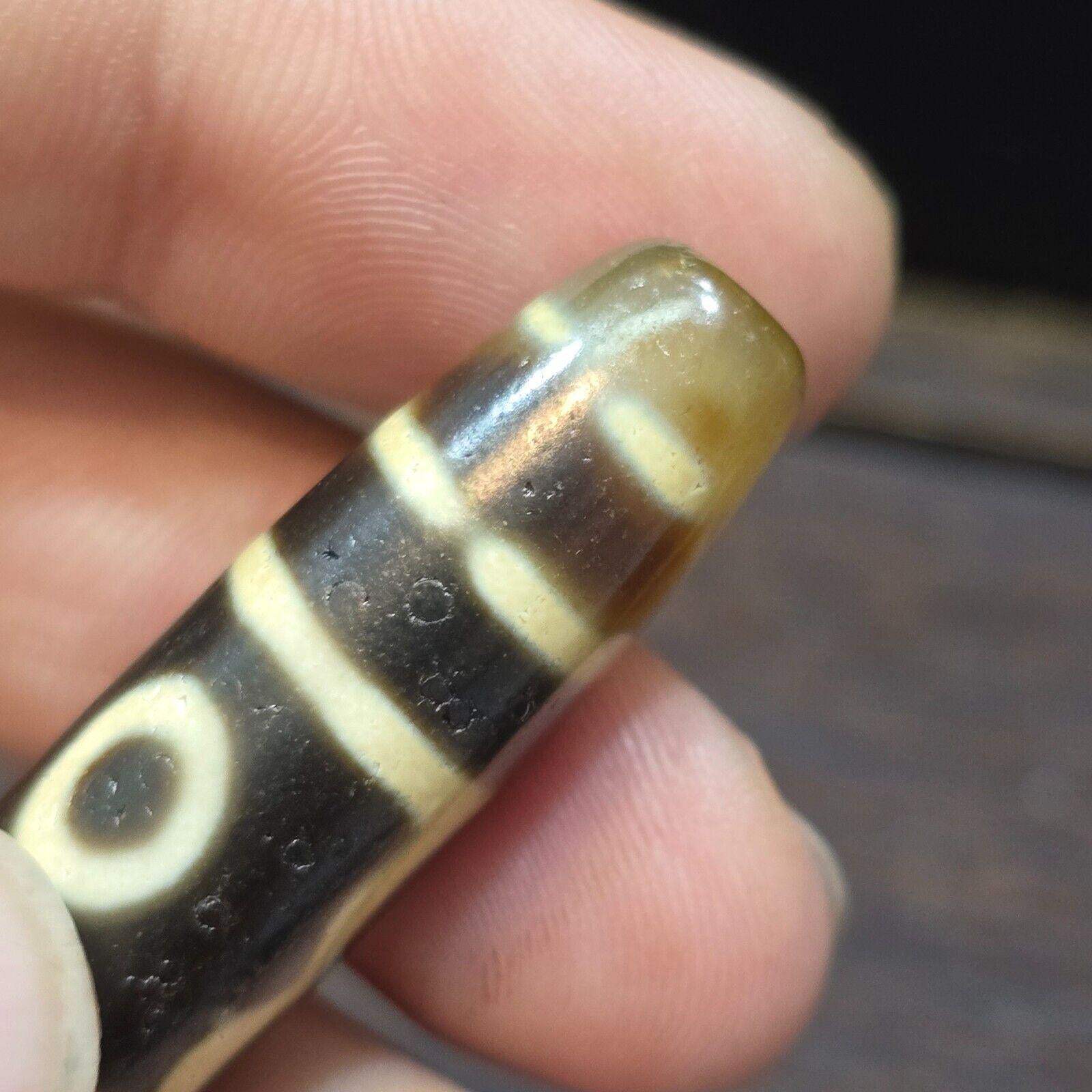 3 eyes vintage old himalayan indo tibetan rare patterns eye dzi amulet beads