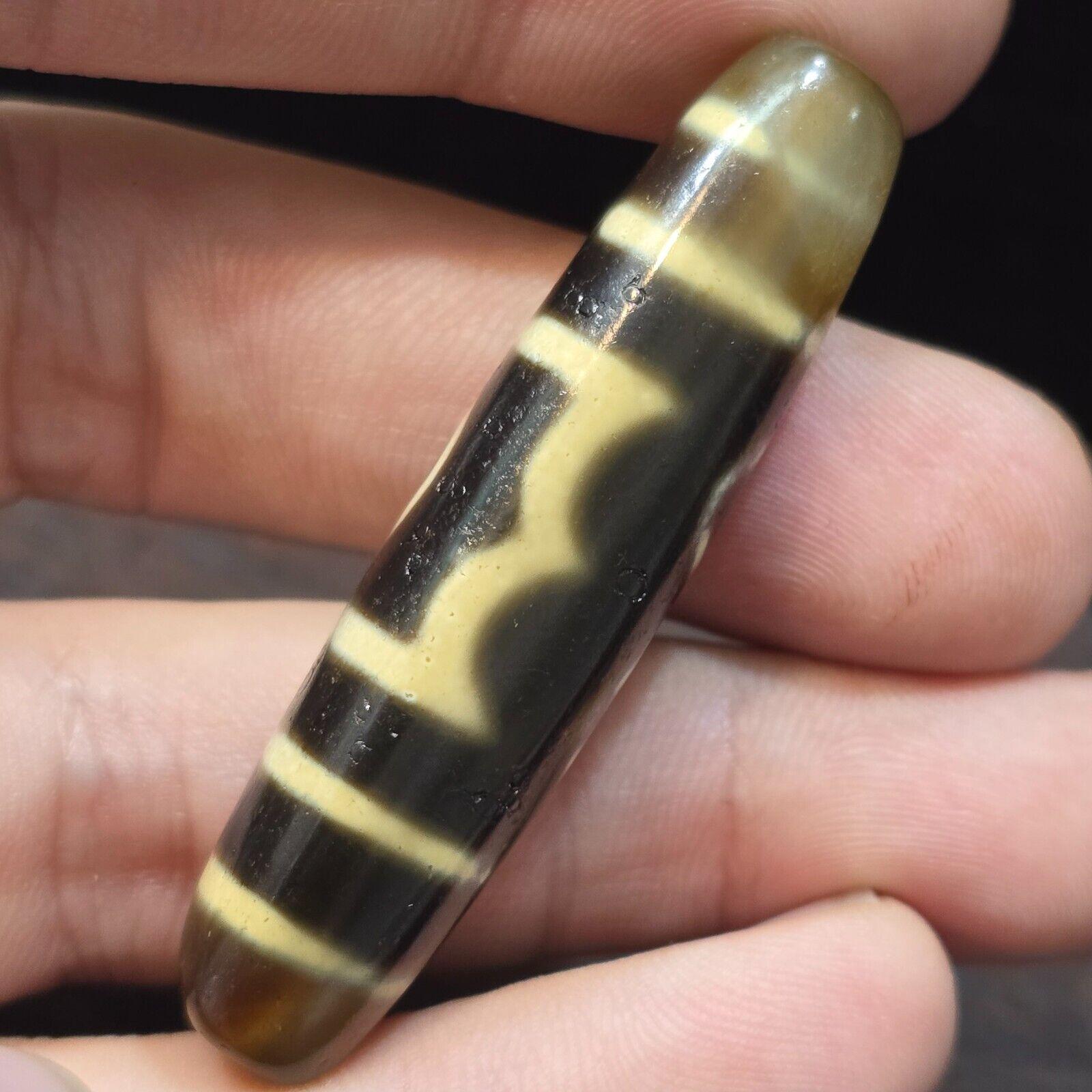 3 eyes vintage old himalayan indo tibetan rare patterns eye dzi amulet beads