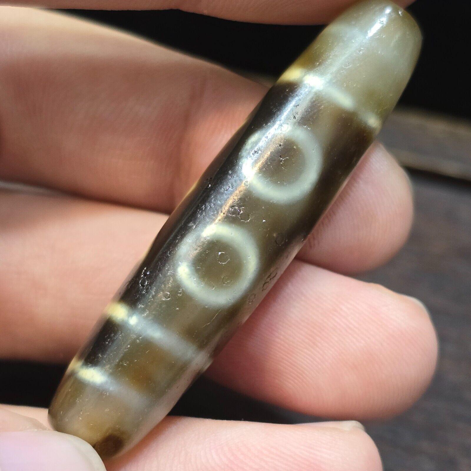 3 eyes vintage old himalayan indo tibetan rare patterns eye dzi amulet beads