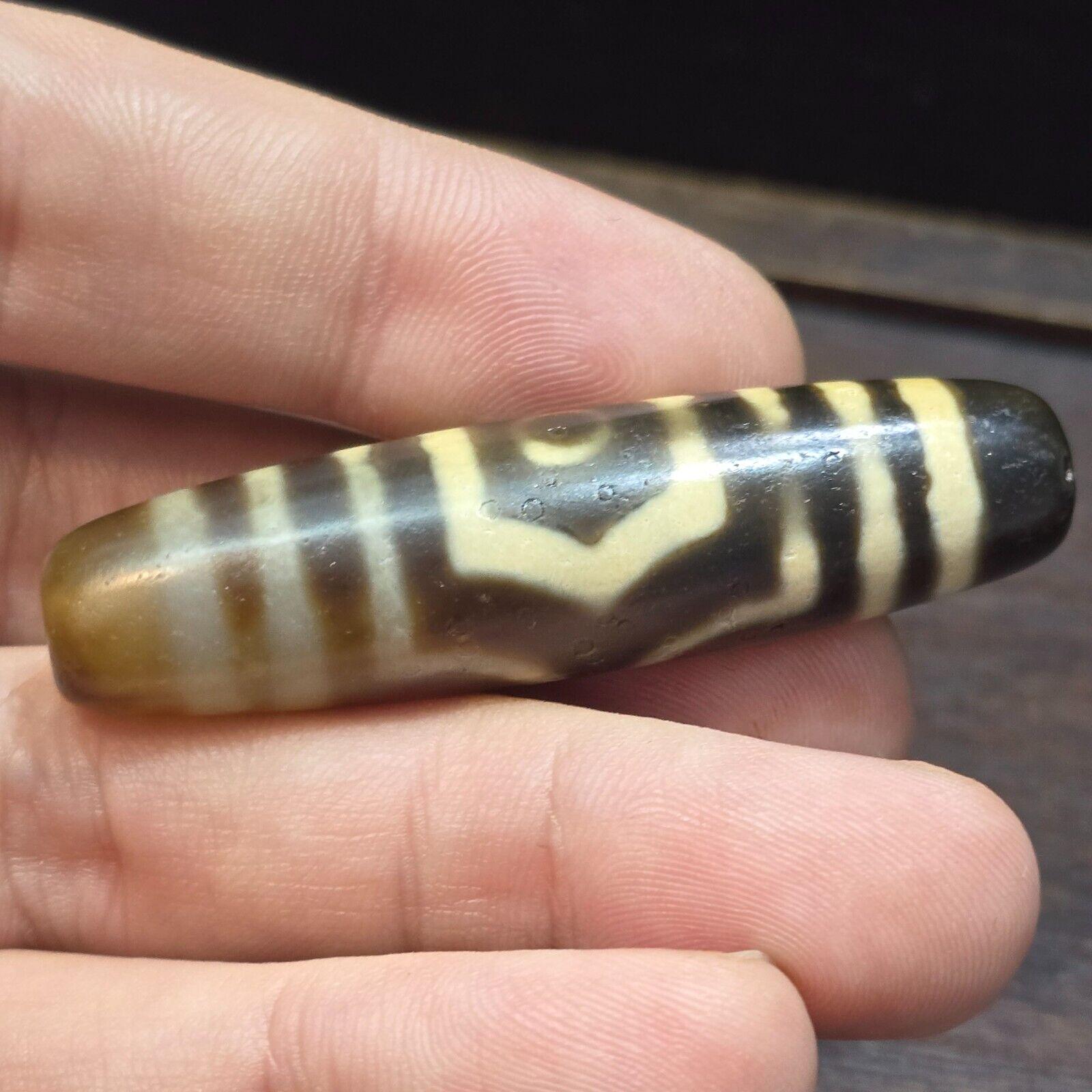 3 eyes vintage old himalayan indo tibetan rare patterns eye dzi amulet beads