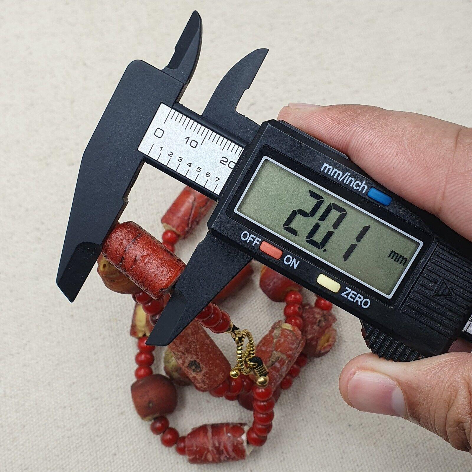 Antique venetian white heart trade beads necklace