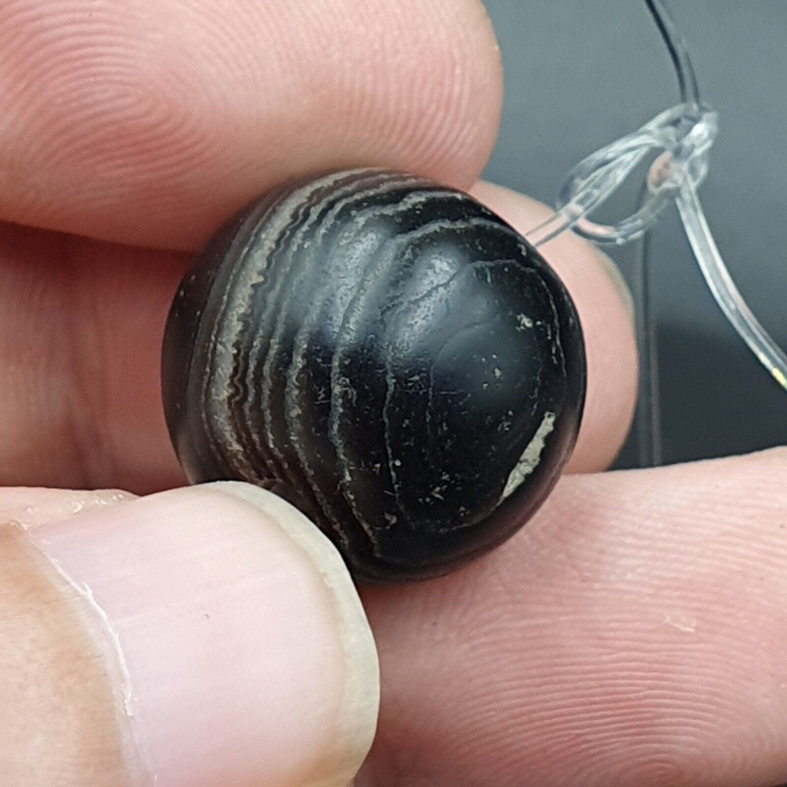 7 antique ancient indo tibetan himalaya agate eye bead suleimani agate 18-20mm