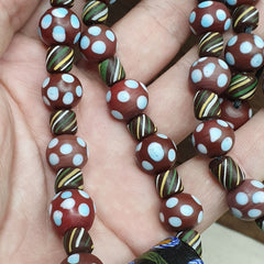 Thousand eyes venetian style beads necklace