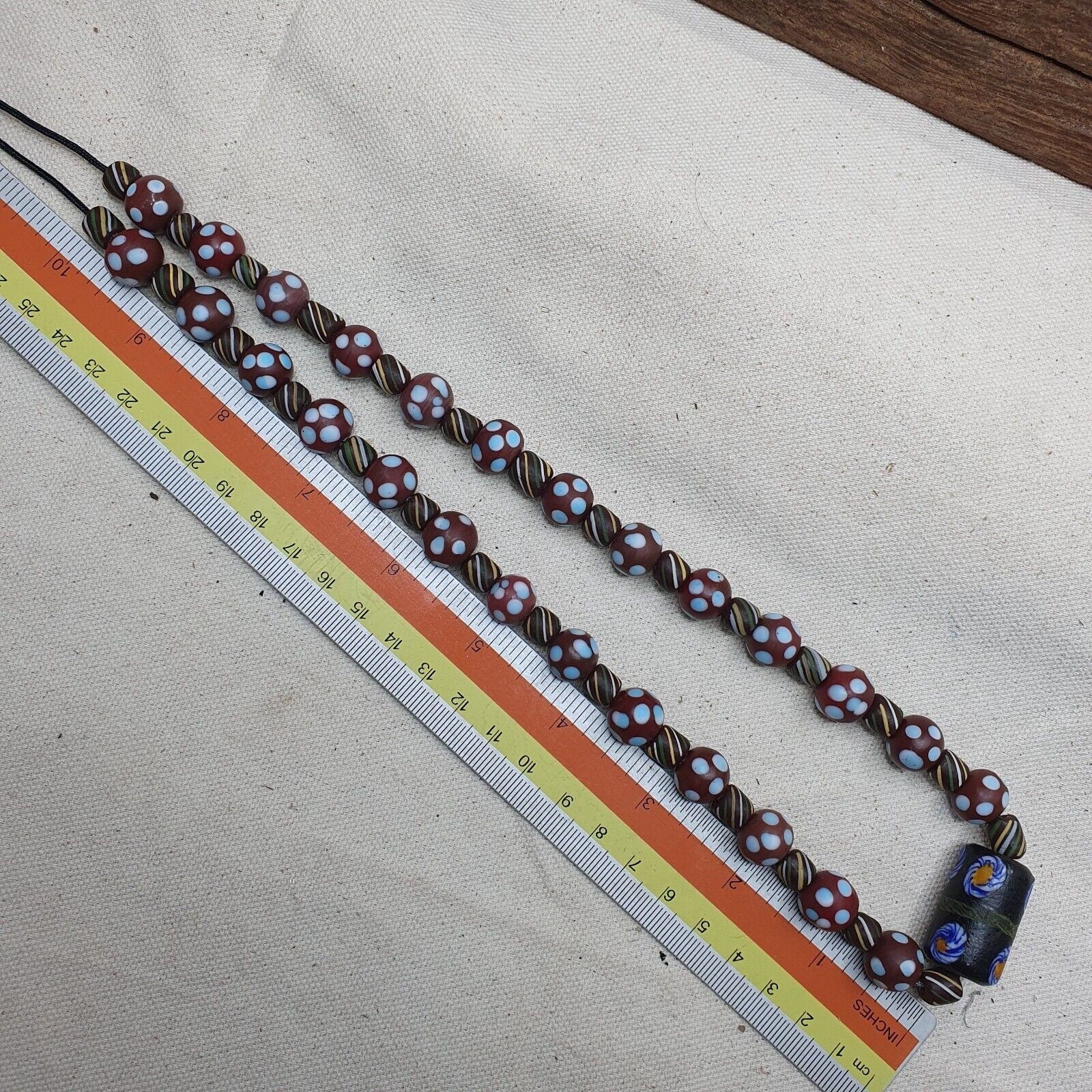 Thousand eyes venetian style beads necklace