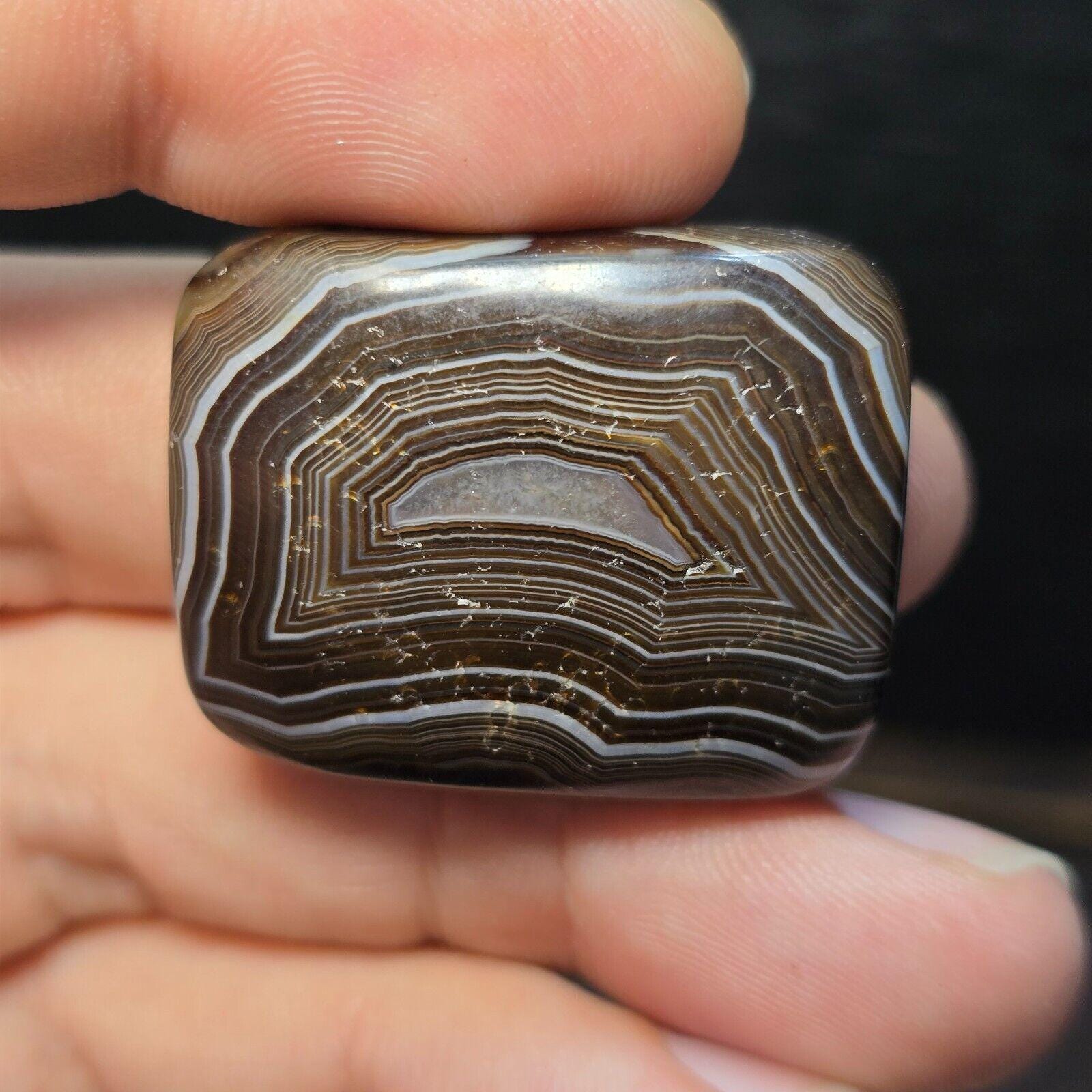 Antique rare tibetan himalayan crystal eye agate bead pendant