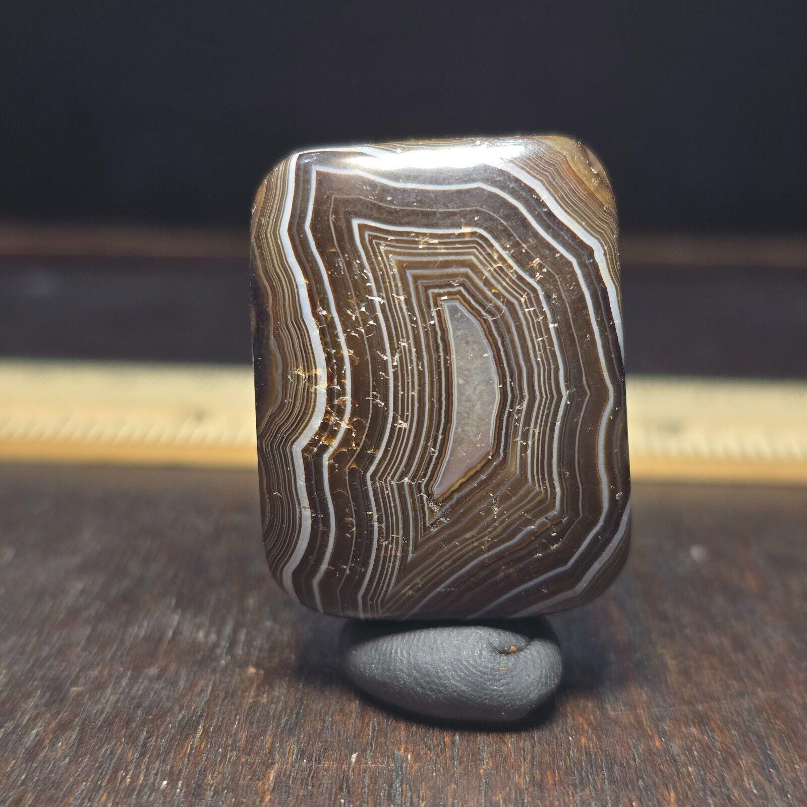 Antique rare tibetan himalayan crystal eye agate bead pendant