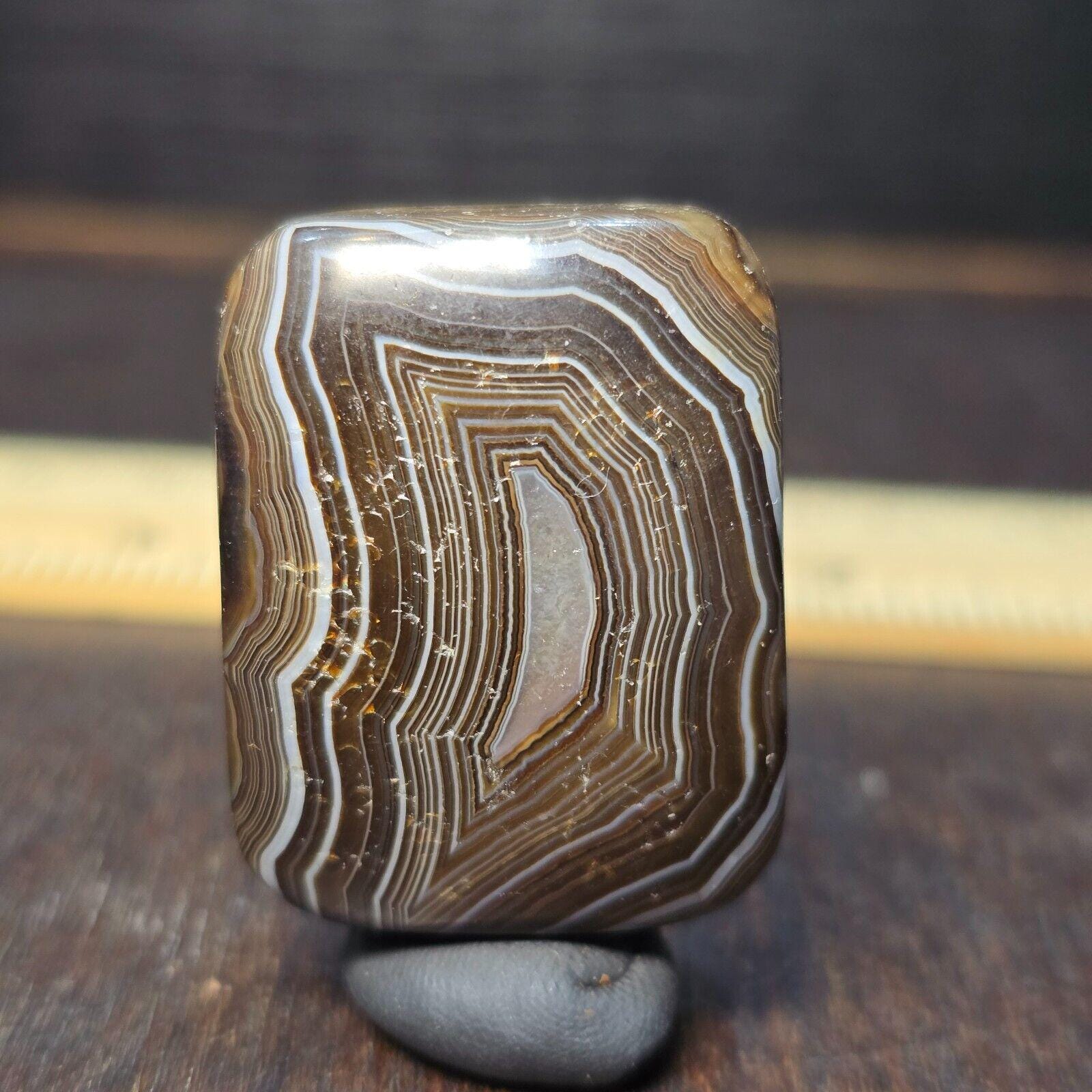 Antique rare tibetan himalayan crystal eye agate bead pendant