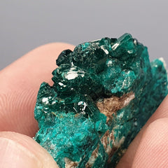Green Dioptase Crystal Specimen: Congo Druzy Crystals, 140 Carats
