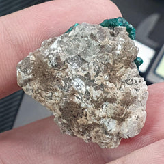 Green Dioptase Crystal Specimen: Congo Druzy Mineral, 65 Carats