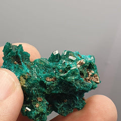 Green Dioptase Crystal Specimen: Congo Druzy Mineral, 119 Carats
