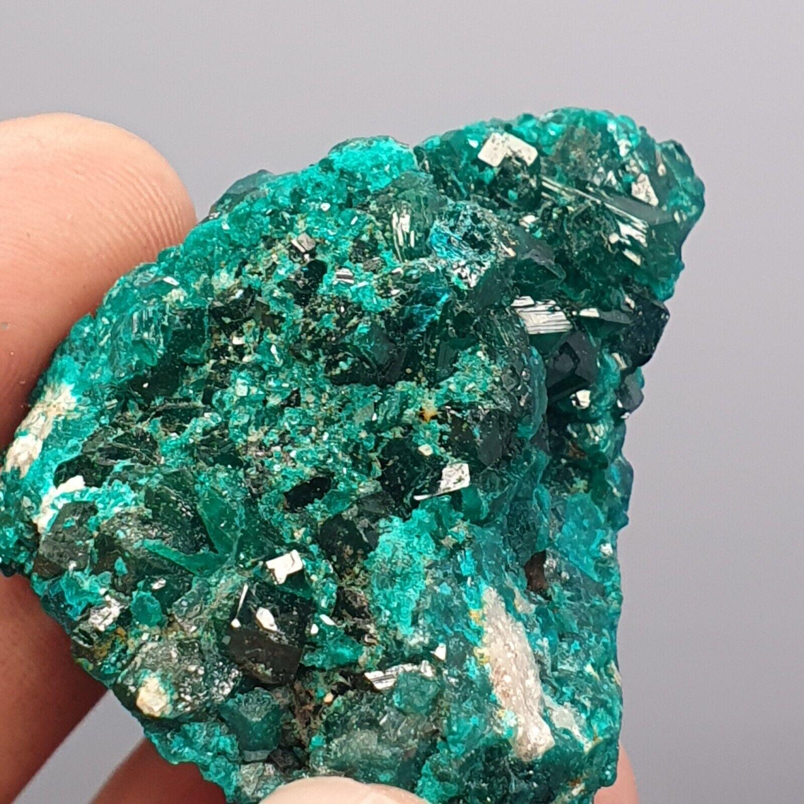 Green Dioptase Crystal Specimen: Congo Druzy Crystals (447 Carats)