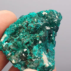 Green Dioptase Crystal Specimen: Congo Druzy Crystals (447 Carats)