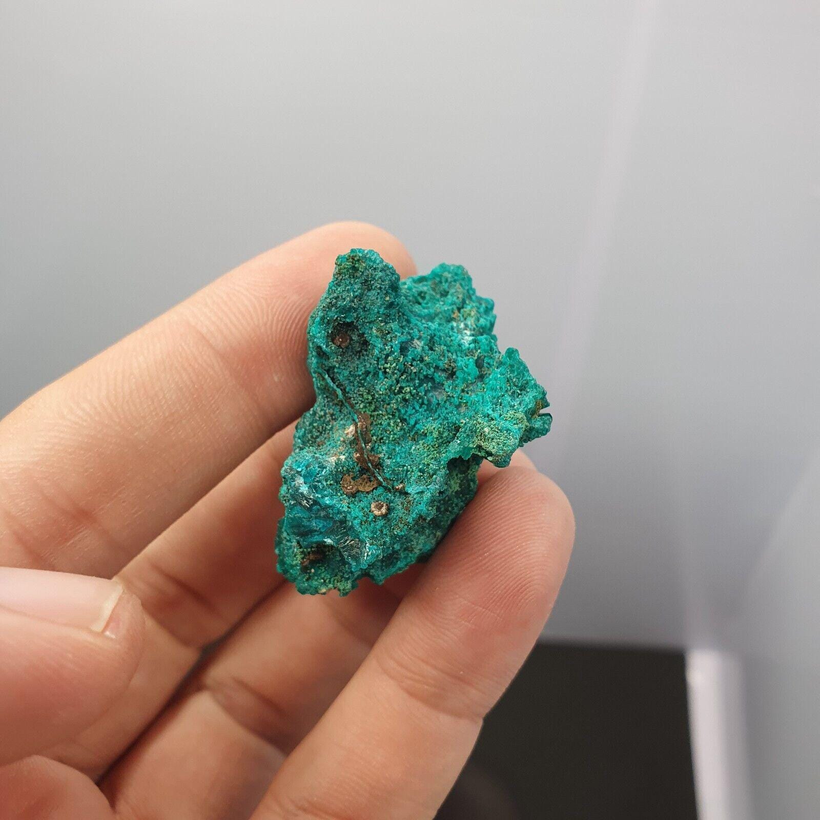 Green Dioptase Crystal Specimen: Congo Druzy Mineral, 119 Carats