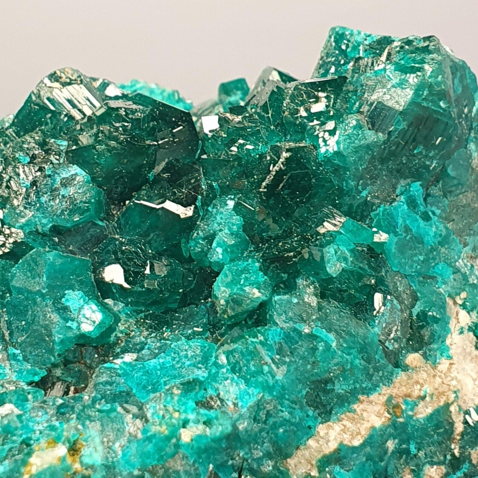Green Dioptase Crystal Specimen: Congo Druzy Crystals (447 Carats)
