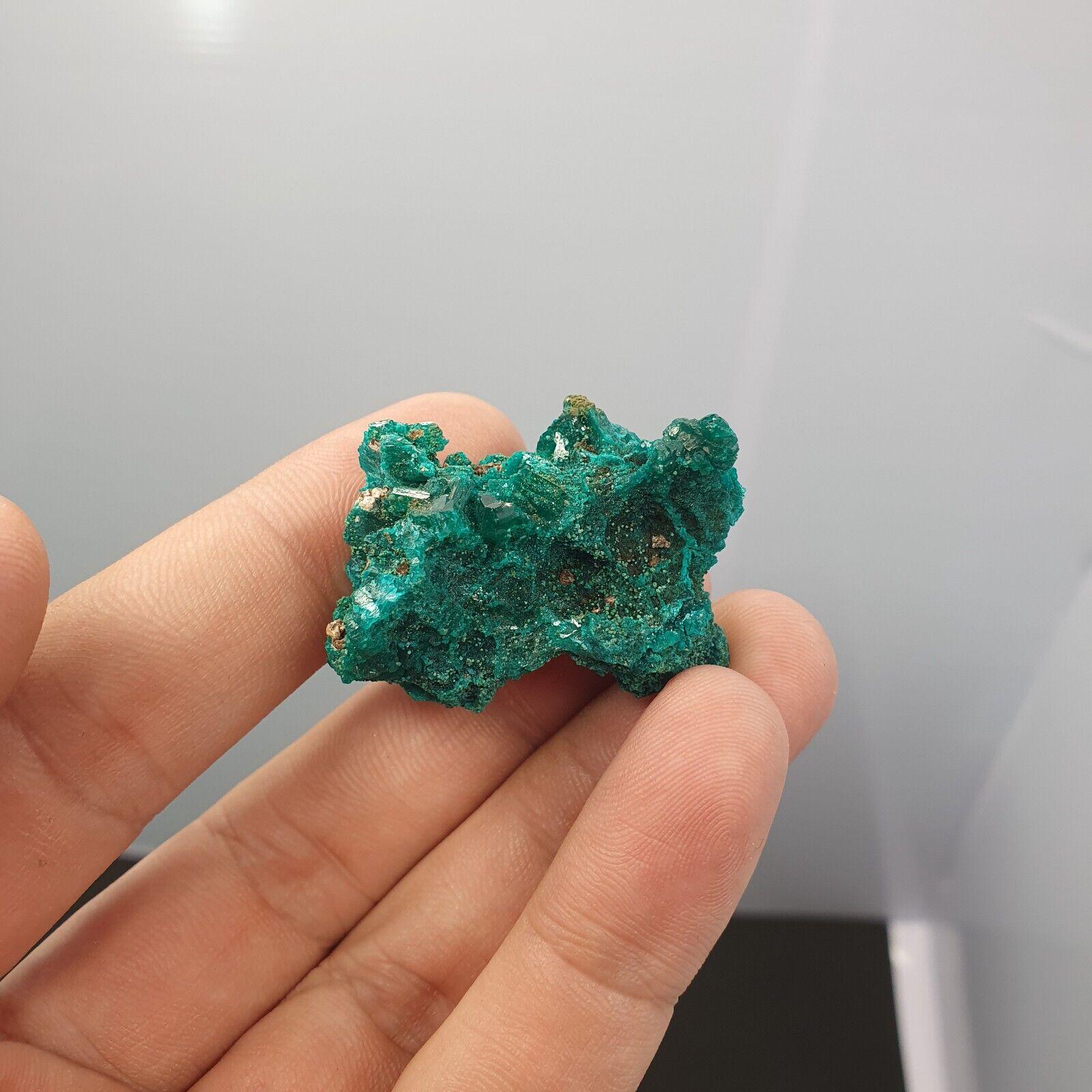 Green Dioptase Crystal Specimen: Congo Druzy Mineral, 119 Carats