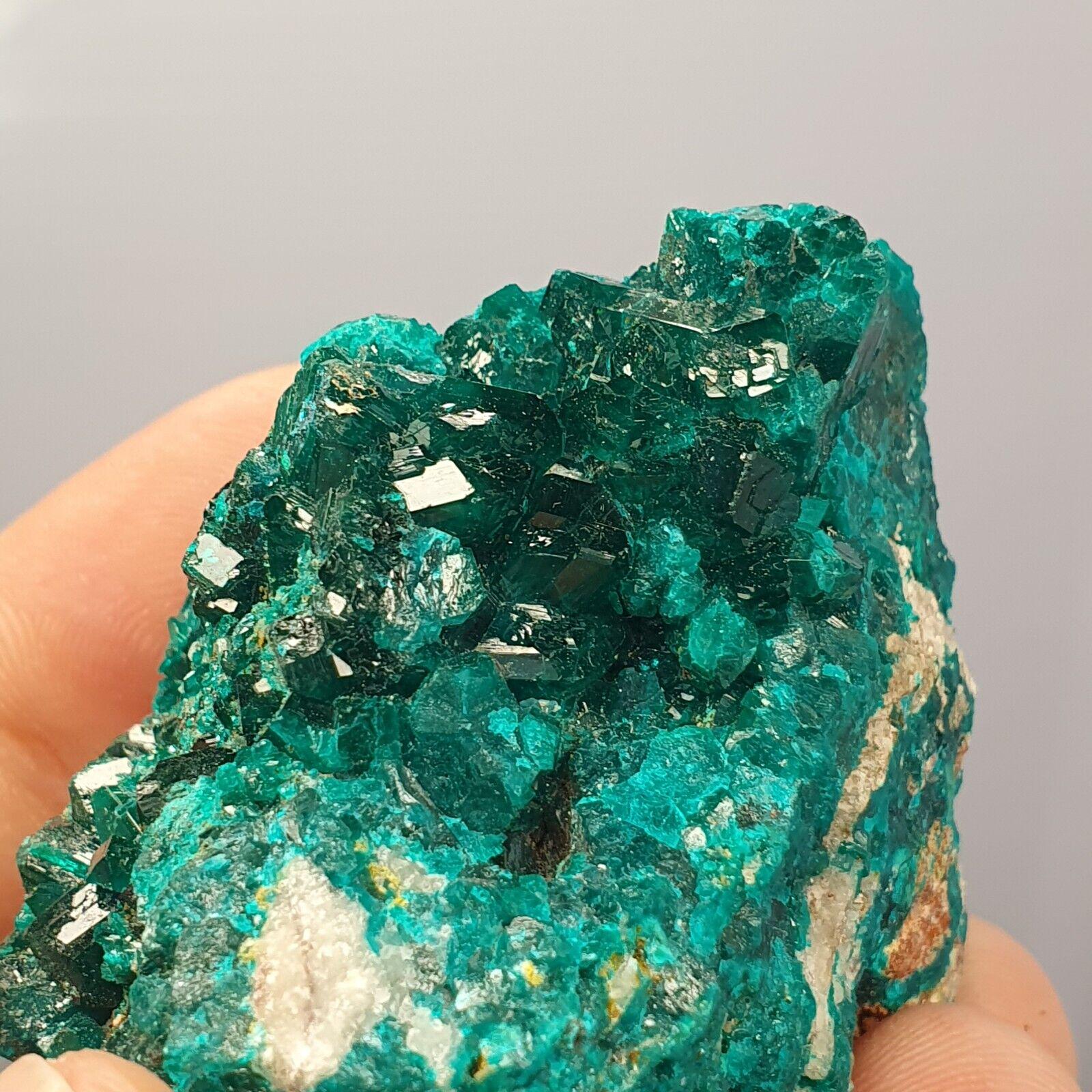 Green Dioptase Crystal Specimen: Congo Druzy Crystals (447 Carats)