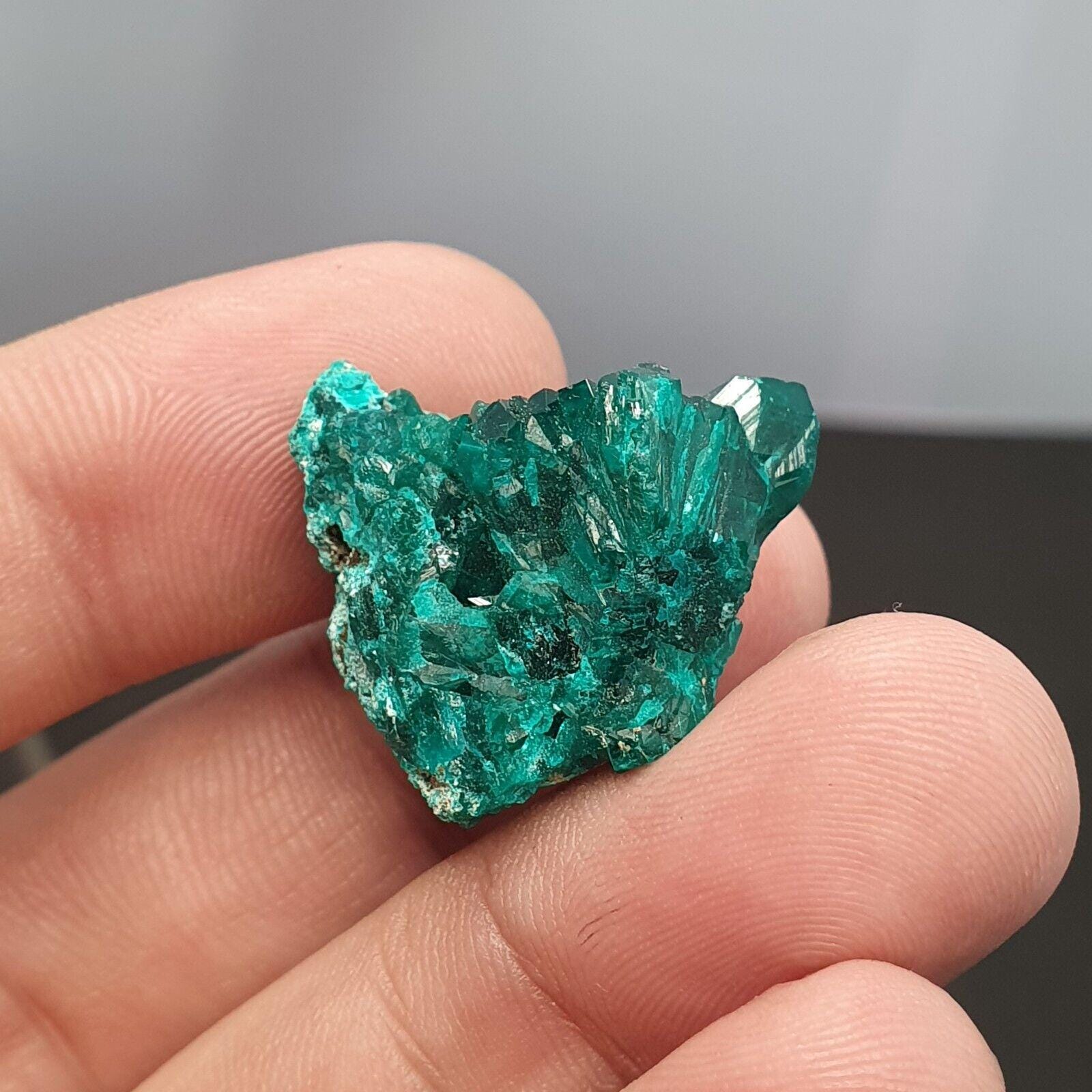 Green Dioptase Crystal Specimen: Congo Mineral Display (50 Carats)