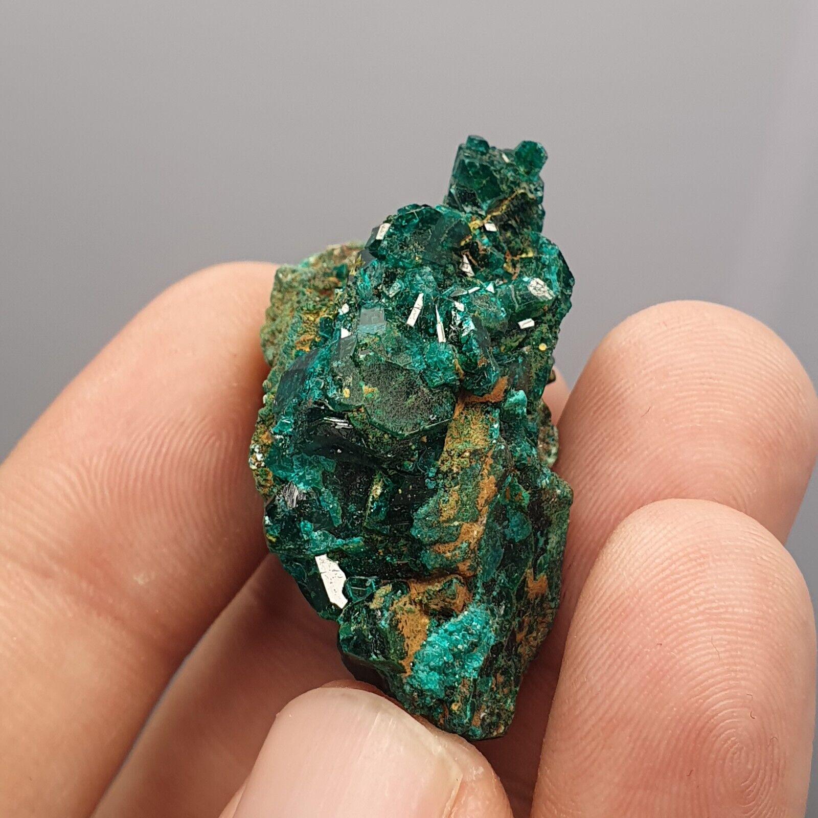 Green Dioptase Crystal Specimen: Congo Druzy Mineral (122 Carats)