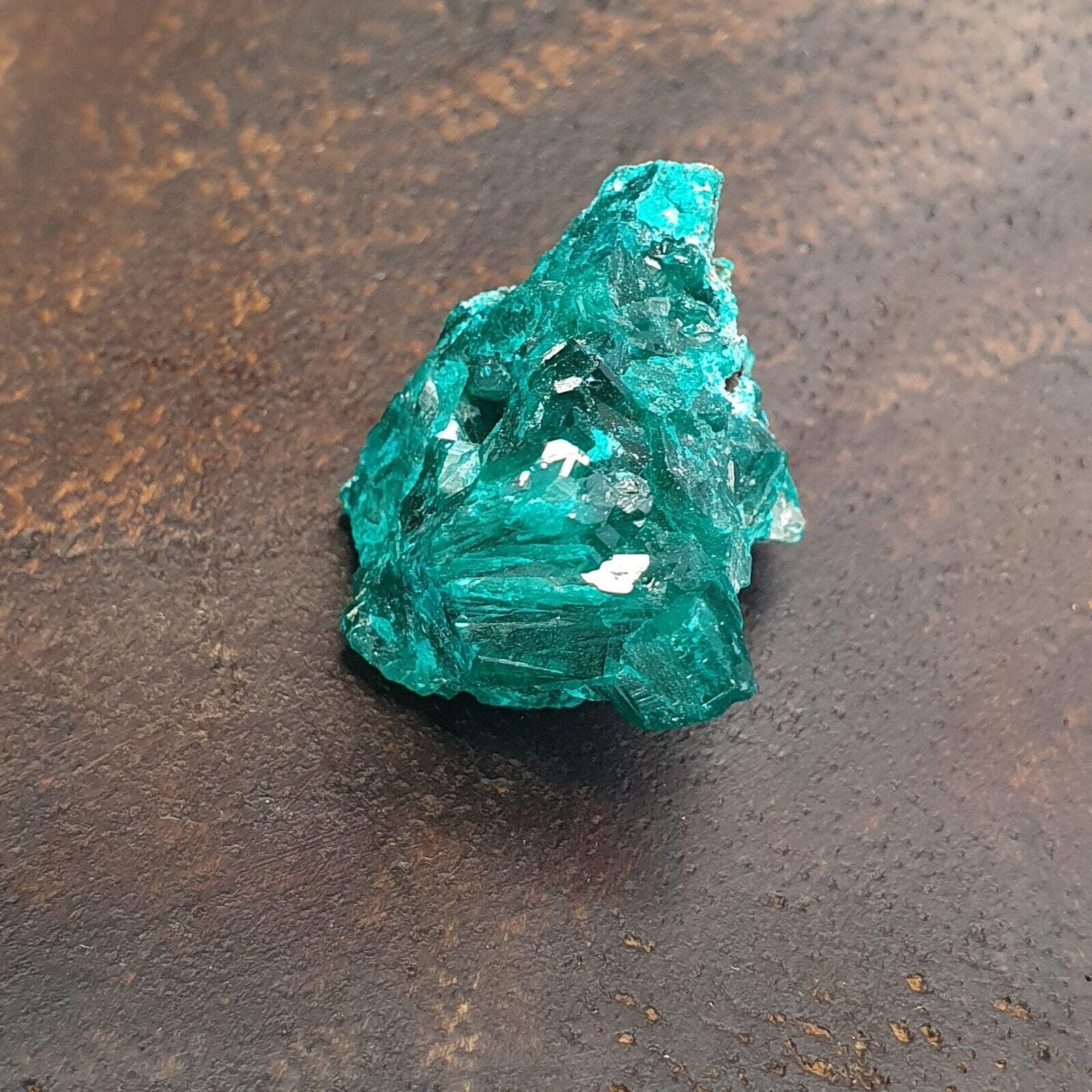 Green Dioptase Crystal Specimen: Congo Mineral Display (50 Carats)
