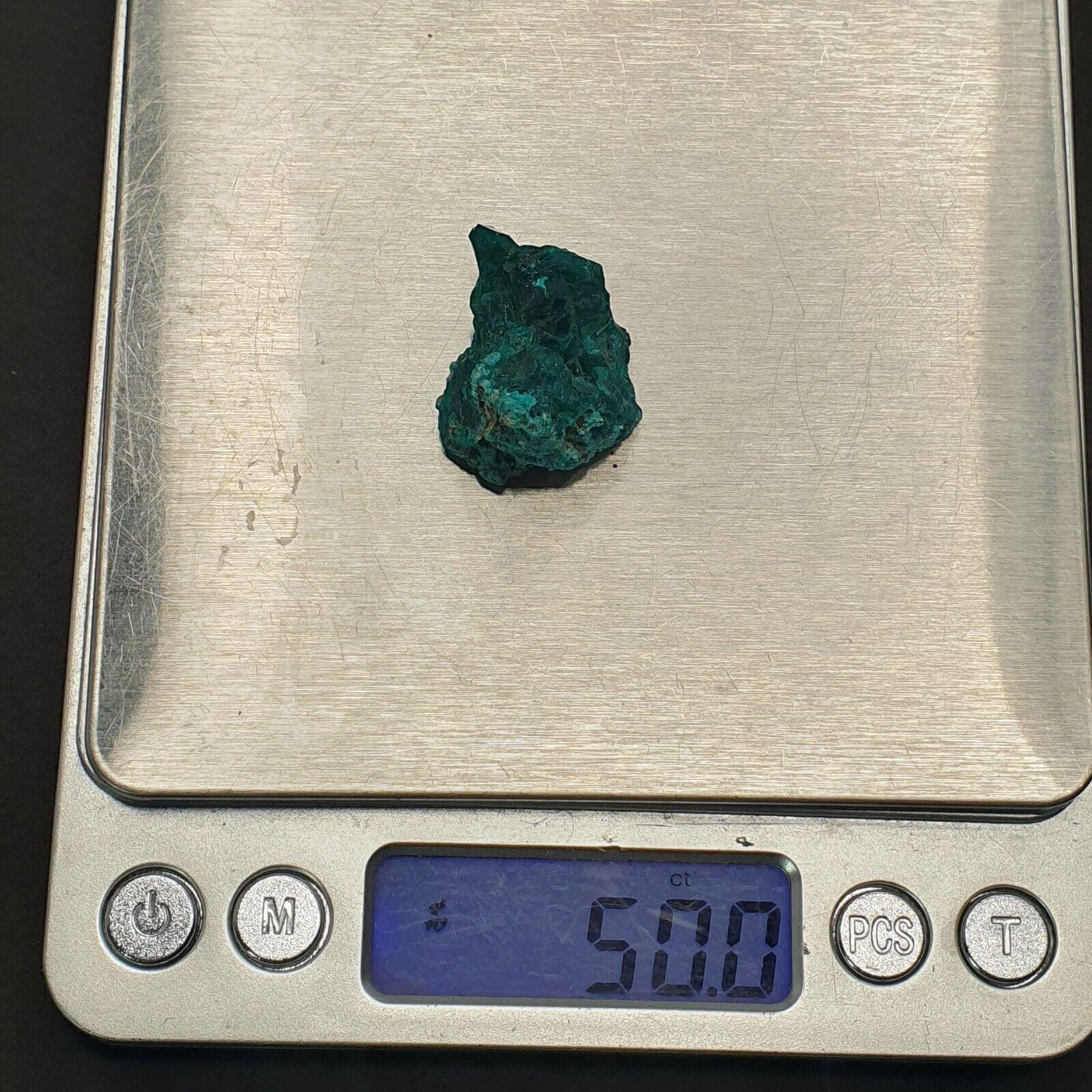 Green Dioptase Crystal Specimen: Congo Mineral Display (50 Carats)