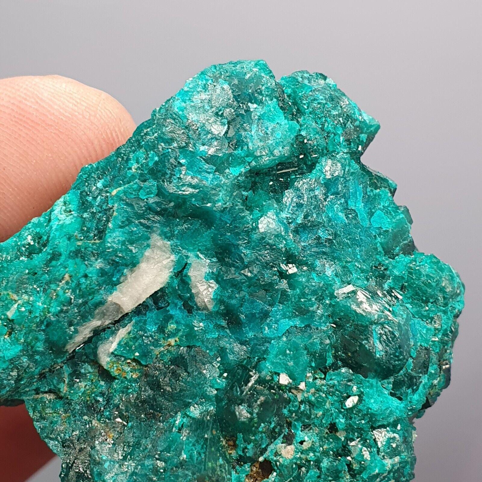 Green Dioptase Crystal Specimen: Congo Druzy Crystals (447 Carats)