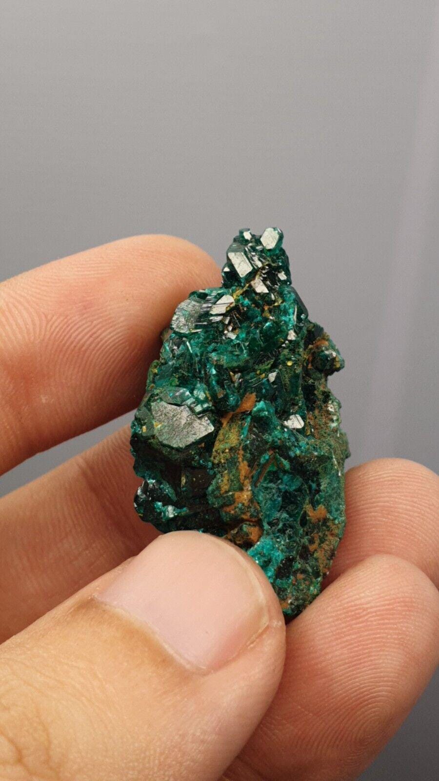 Green Dioptase Crystal Specimen: Congo Druzy Mineral (122 Carats)