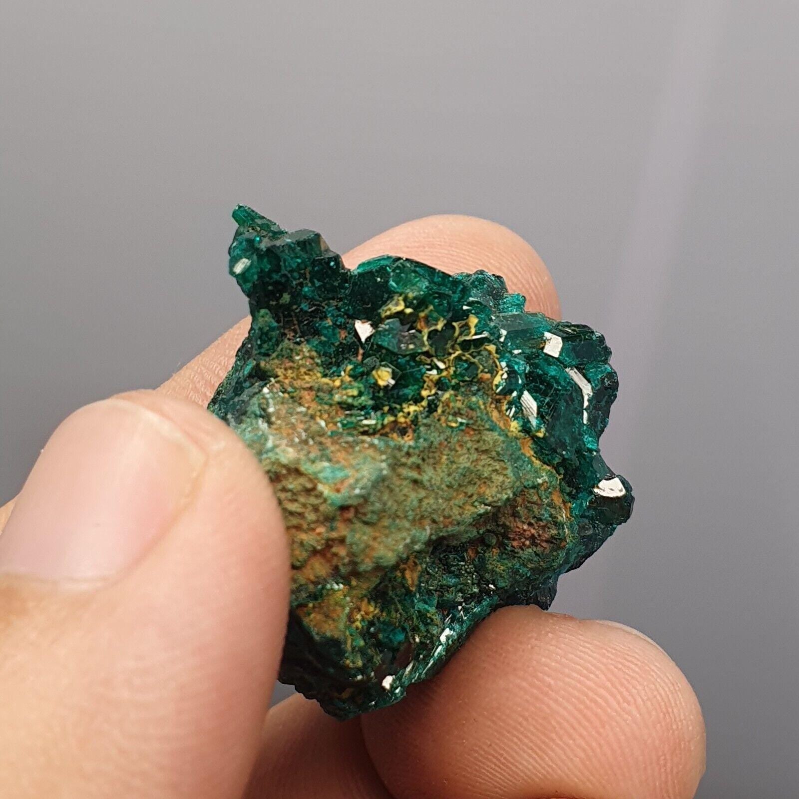 Green Dioptase Crystal Specimen: Congo Druzy Mineral (122 Carats)
