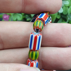 Ych-15 venetian inspired chevron beads necklace