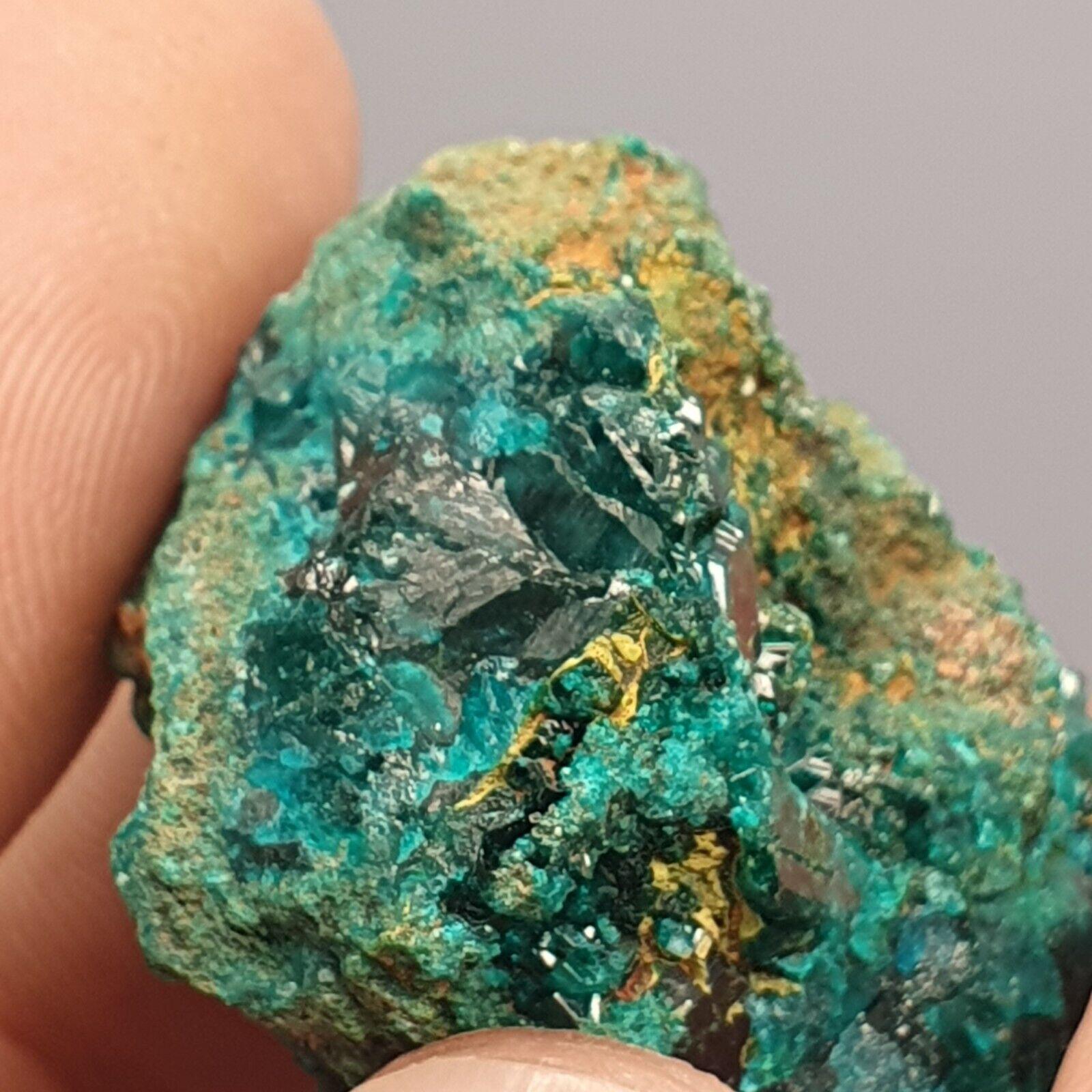 Green Dioptase Crystal Specimen: Congo Druzy Mineral (122 Carats)
