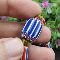 Ych-15 venetian inspired chevron beads necklace