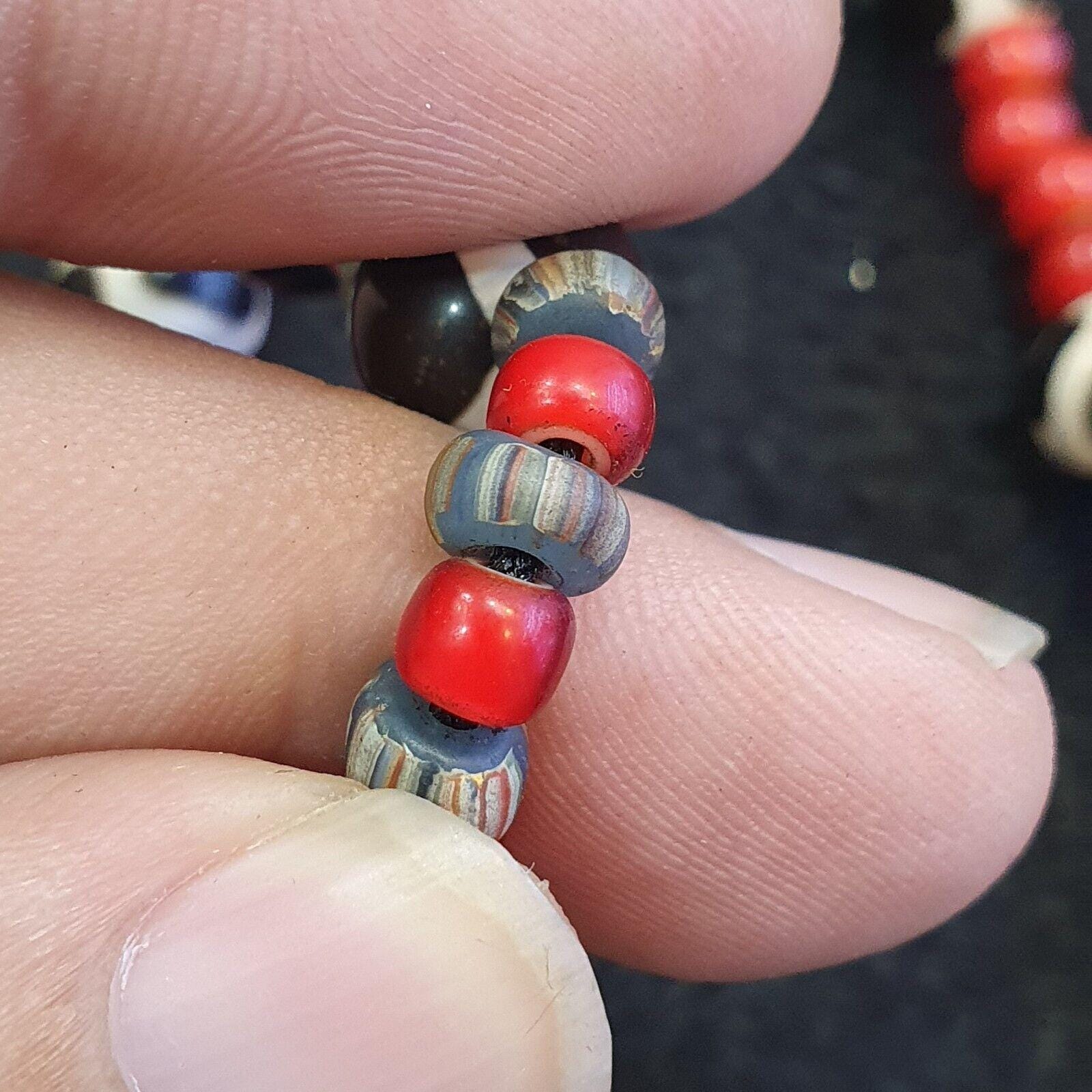 Antique Tibetan Quartz Pendant Necklace: Agate & Turquoise Beads