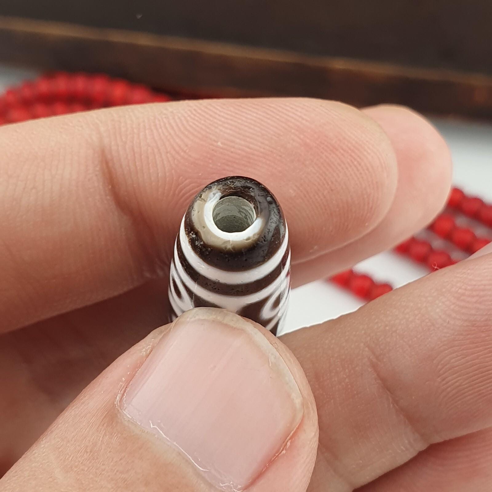 16 eyes unique pattern himalayan tibetan agate dzi bead amulet lucky bead