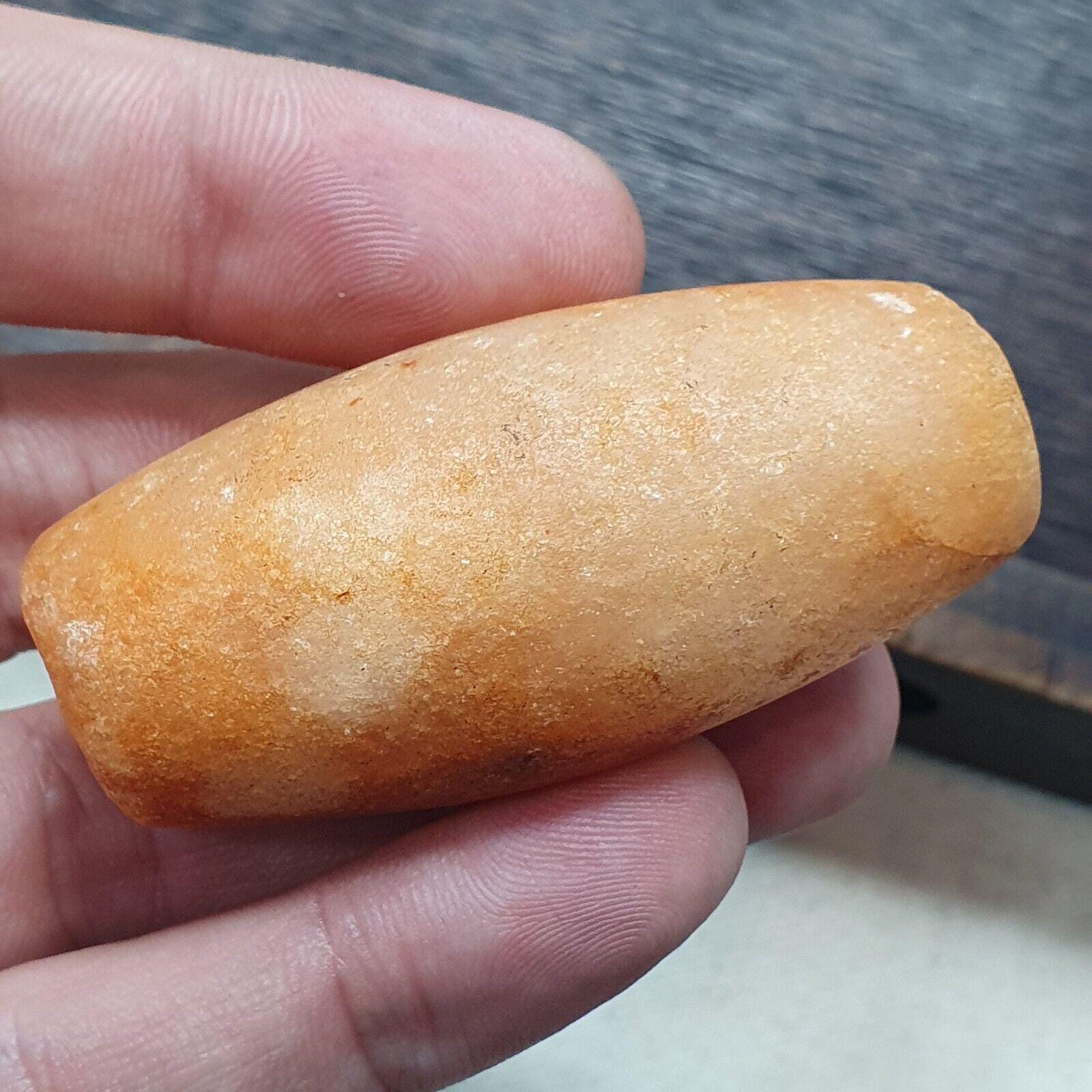 Ancient African Crystal Tube Bead: Mali Collectible, Pre-1400