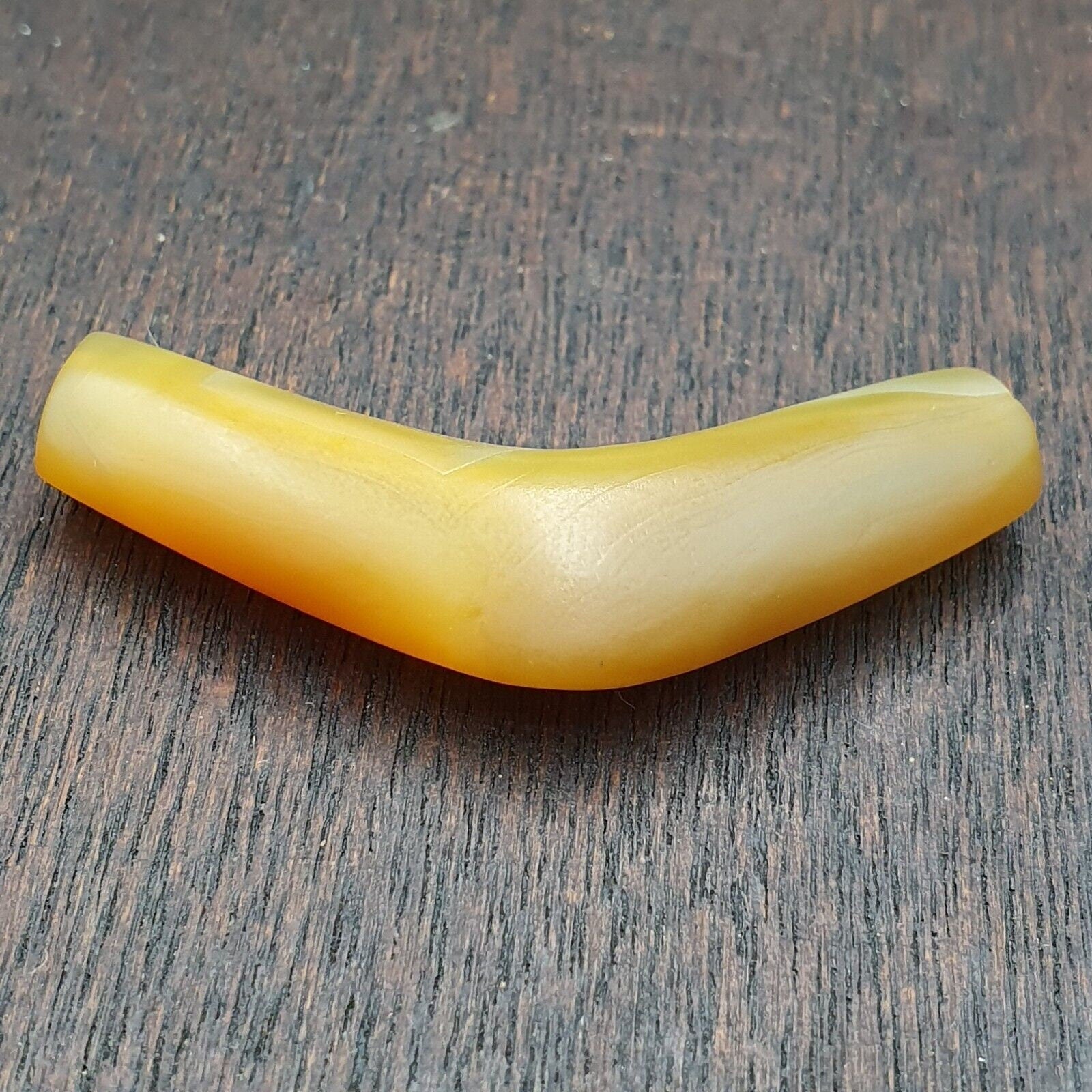 Rare antique yemeni old crystal agate middle eastern yellow agate bead -y3