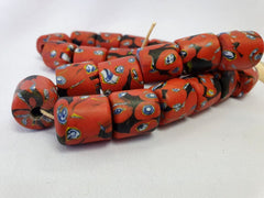 Art Deco Murano Style Mosaic Glass Beads (20MM, 25 Beads)