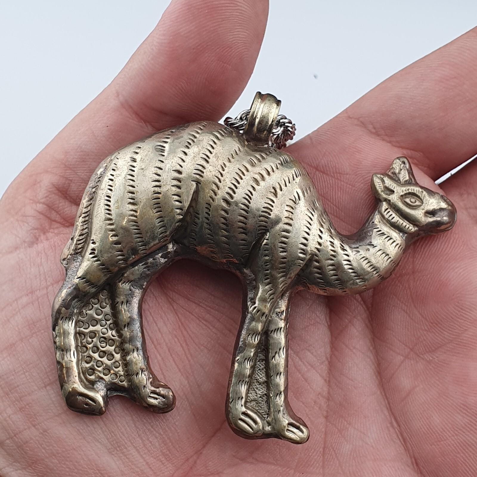 Pearl Tibetan Pendant Necklace: Antique Animal Figurine Jewelry