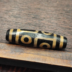 6 eyes tibetan old agate dzi bead unique pattern amulet pendant tb-3